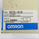 Japan (A)Unused,G7TC-IA16  I/Oリレーターミナル AC100/110V 16点 ,I / O Relay Terminal,OMRON