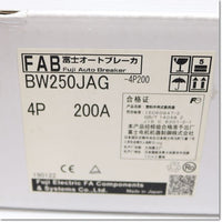 Japan (A)Unused,BW250JAG 4P 200A オートブレーカ ,Peripherals / Low Voltage Circuit Breakers And Other,Fuji 