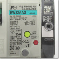 Japan (A)Unused,EW32AAG,2P 15A 30mA KA　漏電遮断器  警報スイッチ付き ,Earth Leakage Circuit Breaker 2-Pole,Fuji