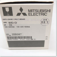 Japan (A)Unused,NV63-CV,3P 30A 100/200/500mA Japanese Earth Leakage Breaker 3-Pole,MITSUBISHI 