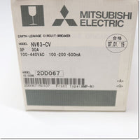 Japan (A)Unused,NV63-CV,3P 30A 100/200/500mA Japanese Earth Leakage Breaker 3-Pole,MITSUBISHI 