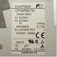 Japan (A)Unused,CP33FM/7W 3P 7A circuit protector 3-Pole,Fuji 