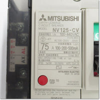 Japan (A)Unused,NV125-CV,3P 75A 100/200/500mA AL,AX-1LS SLT  漏電遮断器 警報・補助スイッチ付き ,Earth Leakage Breaker 3-Pole,MITSUBISHI
