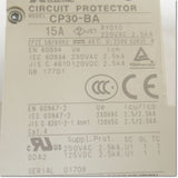 Japan (A)Unused,CP30-BA,2P 1-M 15A  サーキットプロテクタ ,Circuit Protector 2-Pole,MITSUBISHI
