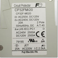 Japan (A)Unused,CP32FM 2P 20A  サーキットプロテクタ ,Circuit Protector 2-Pole,Fuji