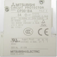 Japan (A)Unused,CP30-BA 3P 2-M 3A circuit protector 3-Pole,MITSUBISHI 