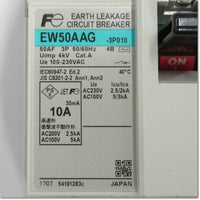 Japan (A)Unused,EW50AAG,3P 10A 30mA 4B　漏電遮断器 JIS専用品 ,Earth Leakage Breaker 3-Pole,Fuji