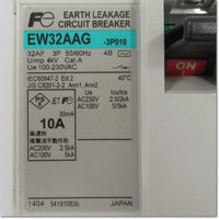 Japan (A)Unused,EW32AAG,3P 10A 30mA 4B 漏電遮断器 ,Earth Leakage Breaker 3-Pole,Fuji 