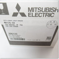 Japan (A)Unused,NV125-SV,3P 75A 100/200/500mA  漏電遮断器 ,Earth Leakage Breaker 3-Pole,MITSUBISHI