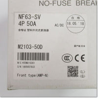 Japan (A)Unused,NF63-SV,4P 50A ノーヒューズ遮断器 ,Peripherals / Low Voltage Circuit Breakers And Other,MITSUBISHI 