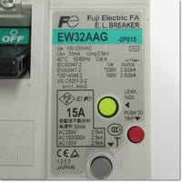 Japan (A)Unused,EW32AAG,2P 15A 30mA Japanese ,Earth Leakage Circuit Breaker 2-Pole,Fuji 