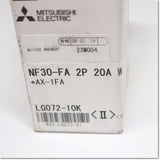 Japan (A)Unused,NF30-FA,2P 20A AX-1FA  ノーヒューズ遮断器 補助スイッチ付き ,MCCB 2-Pole,MITSUBISHI