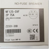 Japan (A)Unused,NF125-SVF 2P 75A AL-1LS  ノーヒューズ遮断器 警報スイッチ付き ,MCCB 2-Pole,MITSUBISHI