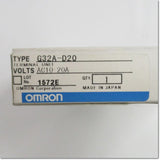 Japan (A)Unused,G32A-D20  ソリッドステート・リレー 短絡ユニット ,Solid-State Relay / Contactor,OMRON