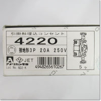Japan (A)Unused,4220　引掛形埋込コンセント 接地3P 20A 250V 5個入り ,Outlet / Lighting Eachine,Other