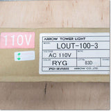 LOUT-100-3-RYG　φ40 積層式LED表示灯 AC110V ,Laminated Signal Lamp <Signal Tower>,ARROW - Thai.FAkiki.com