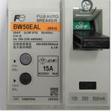 Japan (A)Unused,BW50EAL 3P 15A 100/200/500mA Z9　漏電警報付オートブレーカ 漏電警報端子台式 ,MCCB 3 Poles,Fuji