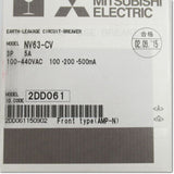 Japan (A)Unused,NV63-CV 3P 5A 100/200/500mA  漏電遮断器 ,Earth Leakage Breaker 3-Pole,MITSUBISHI