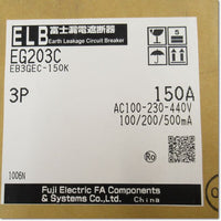 Japan (A)Unused,EG203C 3P 150A 100/200/500mA　漏電遮断器 ,Earth Leakage Breaker 3-Pole,Fuji