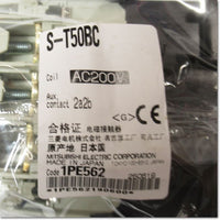 Japan (A)Unused,S-T50BC AC200V 2a2b　電磁接触器 ,Electromagnetic Contactor,MITSUBISHI
