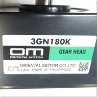Japan (A)Unused,3GN180K　平行軸ギヤヘッド 取付角70mm 減速比180 ,Reduction Gear (GearHead),ORIENTAL MOTOR