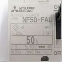 Japan (A)Unused,NF50-FAU,3P 50A  ノーヒューズ遮断器 ,MCCB 3 Poles,MITSUBISHI