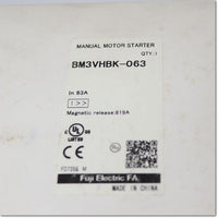 Japan (A)Unused,BM3VHBK-063  マニュアルモータスタータ 63A ,Manual Motor Starters,Fuji