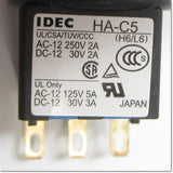 Japan (A)Unused,HA1B-M3C5Y　φ16 H6シリーズ 押ボタンスイッチ モメンタリ形 1c ,Push-Button Switch,IDEC