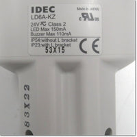 Japan (A)Unused,LD6A-2KZQW-RGC  φ60 LED積層表示灯 ポール取付けタイプ AC/DC24V L形金具付 ,Laminated Signal Lamp <Signal Tower>,IDEC