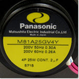 Japan (A)Unused,M81A25GV4Y  可変速タイプインダクションモータ 取付角80mm 25W 歯切りシャフト 単相200V ,Induction Motor (Single-Phase),Panasonic