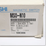 Japan (A)Unused,MSO-N10,AC200V 5.2-8A 1a　電磁開閉器 ,Irreversible Type Electromagnetic Switch,MITSUBISHI