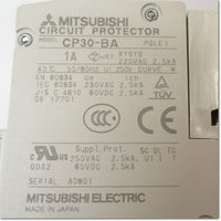 Japan (A)Unused,CP30-BA,1P 2-M 1A  サーキットプロテクタ 補助スイッチ付き ,Circuit Protector 1-Pole,MITSUBISHI