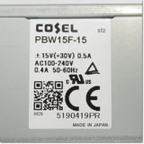Japan (A)Unused,PBW15F-15-N  スイッチング電源  DC±15V(+30V)  0.5A ケースカバー付 ,DC15V Output,COSEL