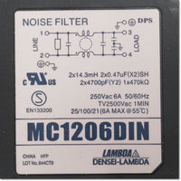 Japan (A)Unused,MC1206DIN　ノイズフィルタ 6A DIN取付タイプ ,Noise Filter / Surge Suppressor,TDK