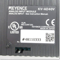 Japan (A)Unused,KV-AD40V  アナログ入力ユニット 4ch ,Analog Module,KEYENCE