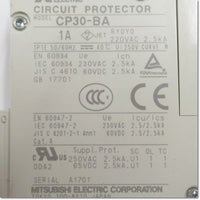 Japan (A)Unused,CP30-BA,1P 9-M 1A circuit protector 1-Pole,MITSUBISHI 