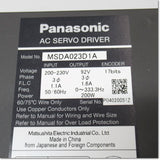Japan (A)Unused,MSDA023D1A ACサーボアンプ 200W 三相200V ,Panasonic,Panasonic 