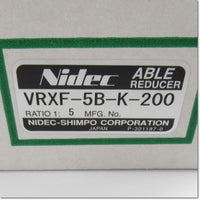 Japan (A)Unused,VRXF-5B-K-200  サーボモータ専用 減速機 エイブル減速機 減速比5 ,Reduction Gear (GearHead),NIDEC-SHIMPO
