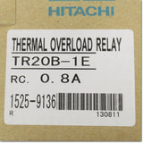 Japan (A)Unused,TR20B-1E  サーマルリレー 0.6-1A ,Thermal Relay,HITACHI