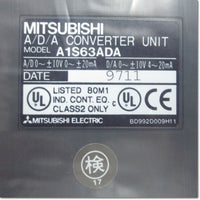 Japan (A)Unused,A1S63ADA  アナログ-ディジタル・ディジタル-アナログ変換ユニット ,Analog Module,MITSUBISHI