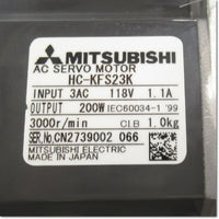Japan (A)Unused,HC-KFS23K　ACサーボモータ 0.2kW キー溝付き ,MR-J2S,MITSUBISHI