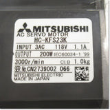 Japan (A)Unused,HC-KFS23K ACサーボモータ 0.2kW キー溝付き ,MR-J2S,MITSUBISHI 