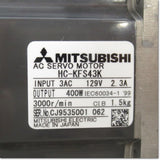 Japan (A)Unused,HC-KFS43K ACサーボモータ 0.4ｋW キー溝付き ,MR-J2S,MITSUBISHI 