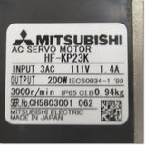 Japan (A)Unused,HF-KP23K　ACサーボモータ 0.2kW キー溝付き ,MR-J3,MITSUBISHI