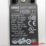 Japan (A)Unused,HS5B-11B  小型安全スイッチ コンジット口 G1/2 ,Safety (Door / Limit) Switch,IDEC