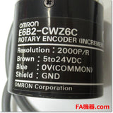 Japan (A)Unused,E6B2-CWZ6C 2000P/R  ロータリエンコーダ インクリメンタル形 外径φ40 ,Rotary Encoder,OMRON
