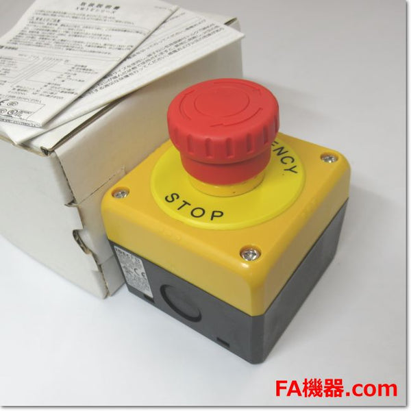 Japan (A)Unused,FB1W-XW1E-BV412MRH-Y1  φ22 樹脂製コントロールボックス 1点タイプ 非常停止用押しボタン 1a2b