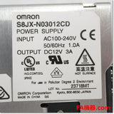 Japan (A)Unused,S8JX-N03012CD  スイッチング・パワーサプライ 12V 3A カバー付き　DINレール取付け ,DC12V Output,OMRON