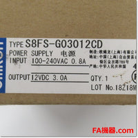 Japan (A)Unused,S8FS-G03012CD  スイッチング・パワーサプライ 12V 3A カバー付き　DINレール取付け ,DC12V Output,OMRON