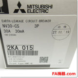 Japan (A)Unused,NV30-CS,3P 30A 30mA  漏電遮断器 ,Earth Leakage Breaker 3-Pole,MITSUBISHI